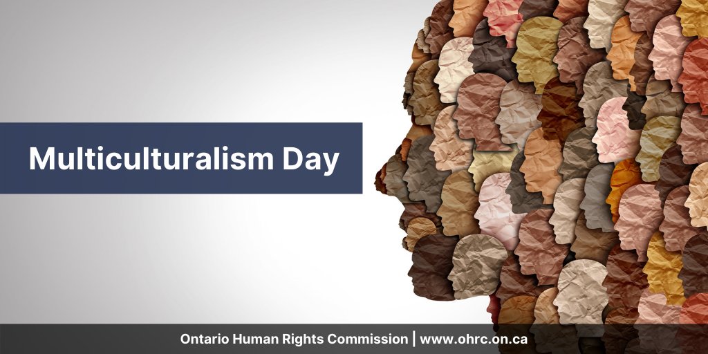 OntHumanRights's tweet image. Canadian #MulticulturalismDay is an opportunity to recognize the important contributions that Canadians from different backgrounds have made – and continue to make – to build a stronger, more diverse Ontario and Canada.