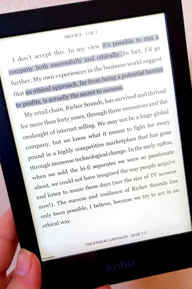 Sunday read :
The ethical capitalist by Julian Richer.

𝙒𝙝𝙖𝙩'𝙨 𝙮𝙤𝙪𝙧 𝙘𝙪𝙧𝙧𝙚𝙣𝙩 𝙧𝙚𝙖𝙙?📚

#reading #habitsforsuccess #ethics #researchers #phdlife