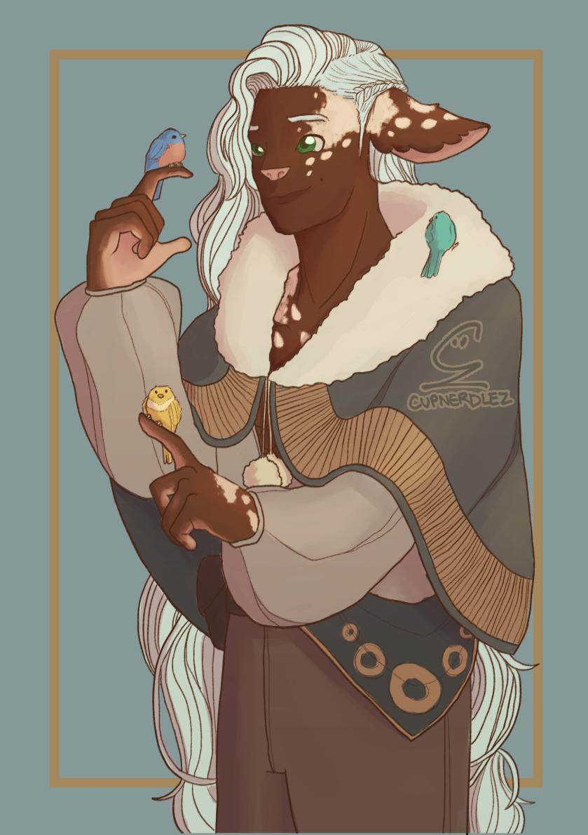 cupnerdlez's tweet photo. more dnd art! this is my firbolg angel, ren 🥺 #artph https://t.co/FZlGVm2bVP