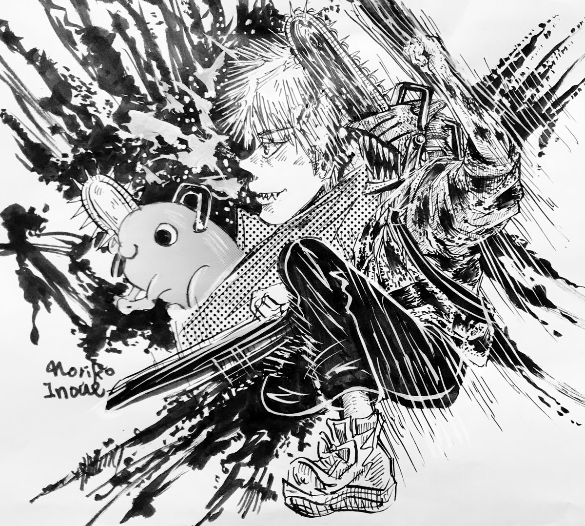 チェンソーマン[手描きイラスト]