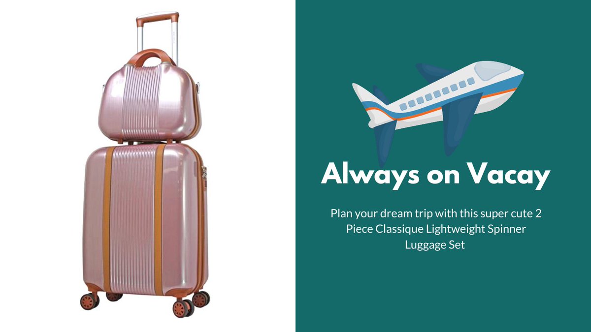 HomeDcorMore1's tweet photo. 2 Piece Rose Gold Luggage Set for that quick getaway! https://t.co/OVfhVaWXjv https://t.co/3BN9RNkxaK