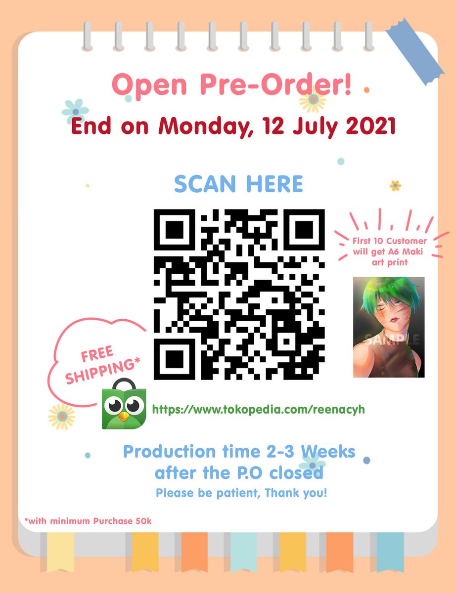 Reenacyh's tweet photo. [RT/Fleets is highly appreciated🥺💖]

OPEN PRE-ORDER JUJUTSU KAISEN FANMERCH(ﾉ´ヮ`)ﾉ*: ･ﾟ

First 10 customer will get A6 Maki art print😊

➡️Art print, keychain, sticker set, button
🇮🇩INA only
🗓 28 June - 12 July '21
📮Shipping From Tangerang
📎https://t.co/SfvfLoS73Z https://t.co/CJM6rVTPL9