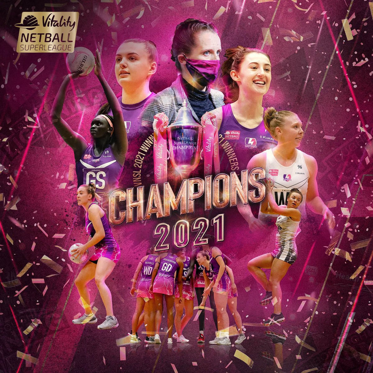 Netball Super League (@netballsl) on Twitter photo ๐ Your #VNSL2021 CHAMPIONS: <a href="/LboroLightning/">Loughborough Lightning Netball</a> ๐
After 16 years, Lightning win their first-ever #VNSL title ๐ฅณ
#VictoryAsOne ๐
๐ Your #VNSL2021 CHAMPIONS: <a href="/LboroLightning/">Loughborough Lightning Netball</a> ๐
After 16 years, Lightning win their first-ever #VNSL title ๐ฅณ
#VictoryAsOne ๐
