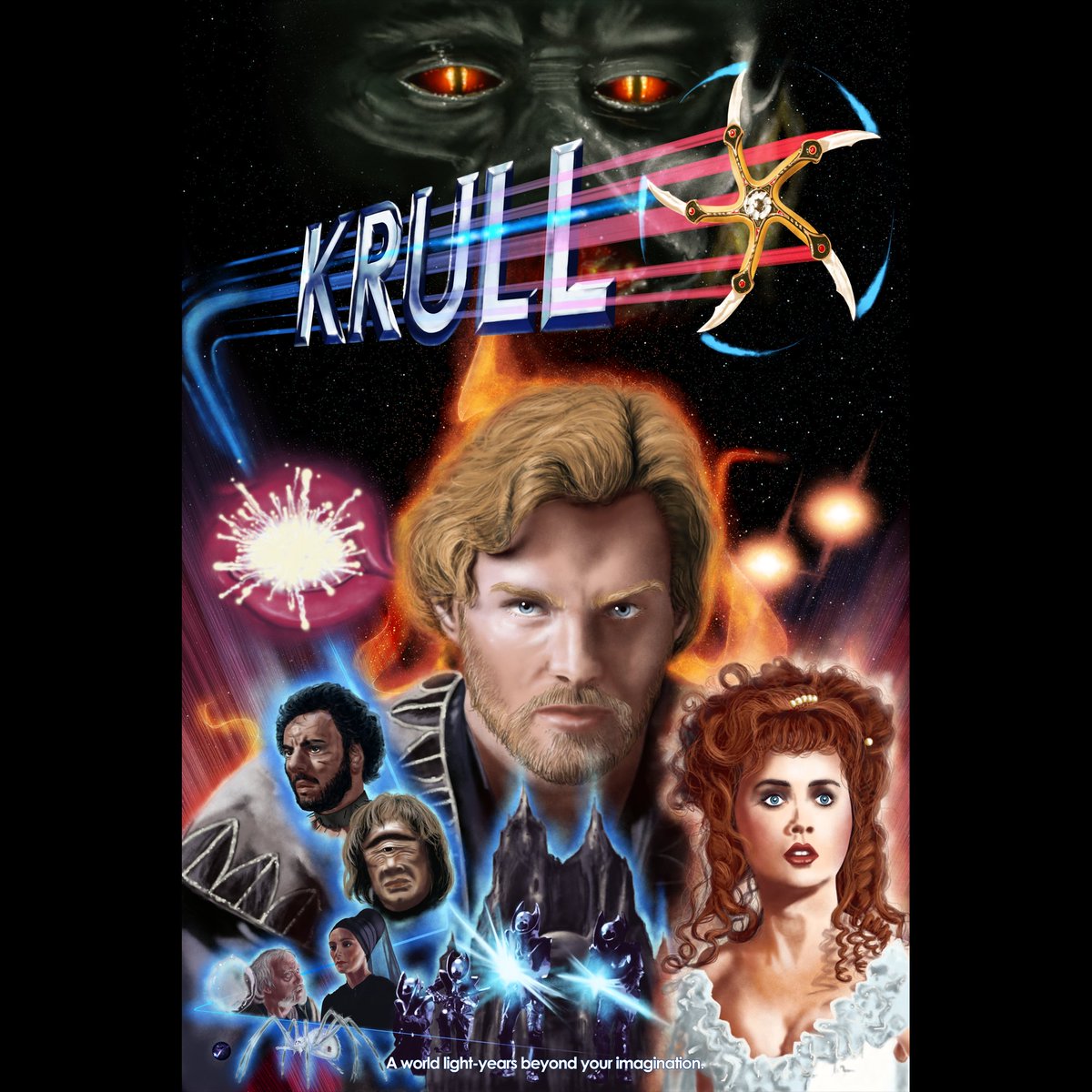 80sscifidoc's tweet image. KRULL (1983) directed by Peter Yates starring Kenneth Marshall, Lysette Anthony, Freddie Jones, and Liam Neeson.

Krull is a medieval adventure sci-fi fantasy with a rousing film score by James Horner.

Art: Erik J. Kreffel @jauntworks

#80s #scifi #nostalgia #80smovies #krull