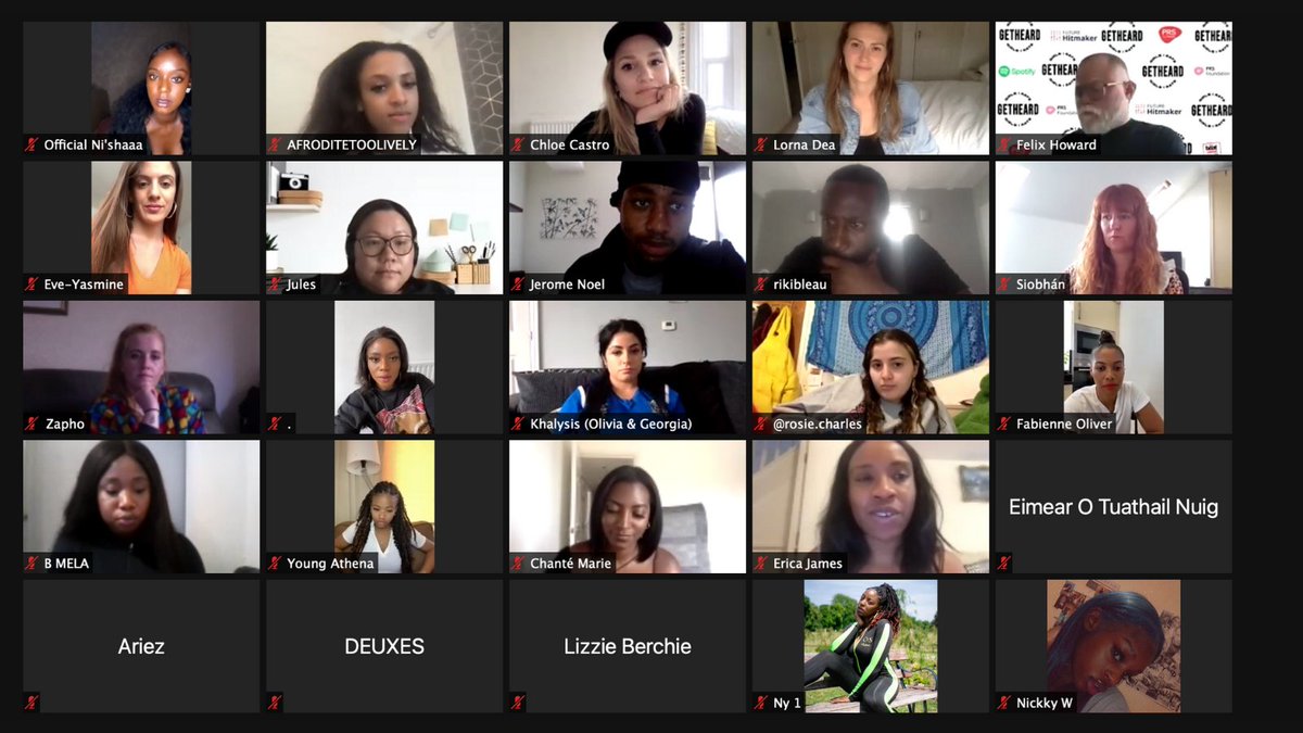 GirlsIRate's tweet photo. Big thanks to everyone who watched #GETHEARD Future Hitmaker Final + 1.8K viewers on @mixcloud🚀 Love to our judges: @felixhoward @Kalpeemusic @DNalaWrites @missescoffery @CarlaMarieUK @iamsafiya @nadiarosemusic @Sheniececharway @RikiBleu @tinie + everyone who made it possible! https://t.co/C96GZexPlN