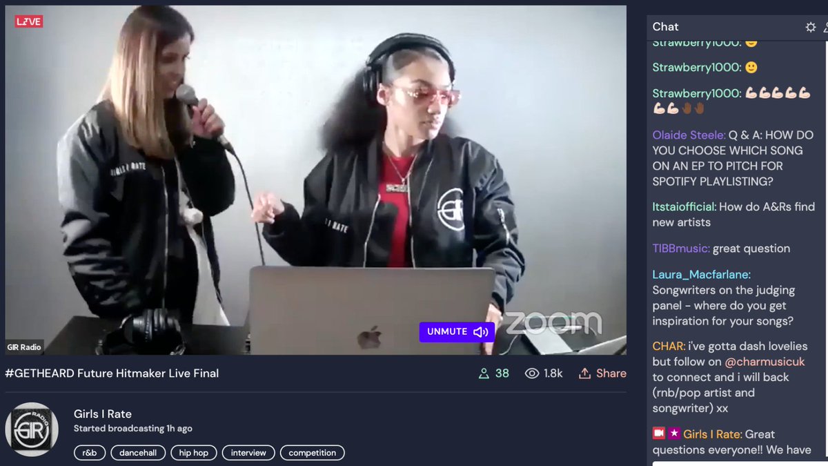 GirlsIRate's tweet photo. Big thanks to everyone who watched #GETHEARD Future Hitmaker Final + 1.8K viewers on @mixcloud🚀 Love to our judges: @felixhoward @Kalpeemusic @DNalaWrites @missescoffery @CarlaMarieUK @iamsafiya @nadiarosemusic @Sheniececharway @RikiBleu @tinie + everyone who made it possible! https://t.co/C96GZexPlN