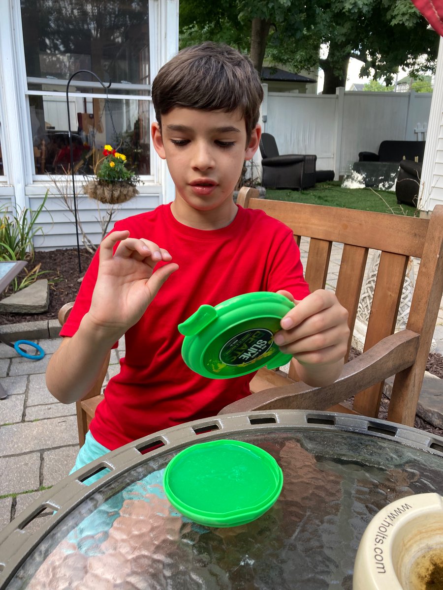 Perhaps a nephew’s highest compliment: “Aunt Sarah, this is very, very good slime.” 

#nephew #aunt #slime