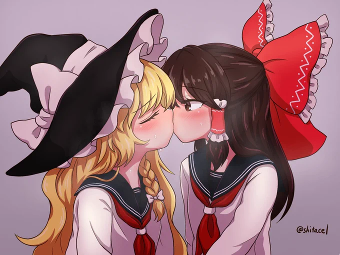 JKなレイマリ
たまには横顔も描いていかなね 