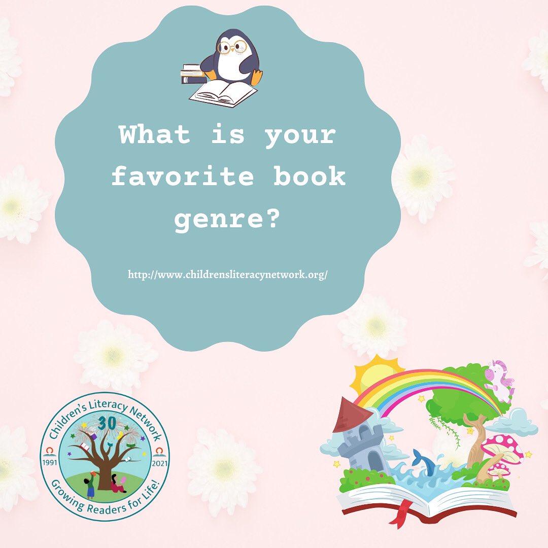 NetworkChildren's tweet photo. It may not even be possible to pick just one book genre with all that’s out there! Do you prefer romance? Fantasy? Mystery? Comment your favorite down below! 🦄🏰
•
•
•
#childrensliteracynetwork #30for30 #30daysfor30k #junecampaign #literacymatters #kidlitart #kidlit #books https://t.co/crFLWpxeep