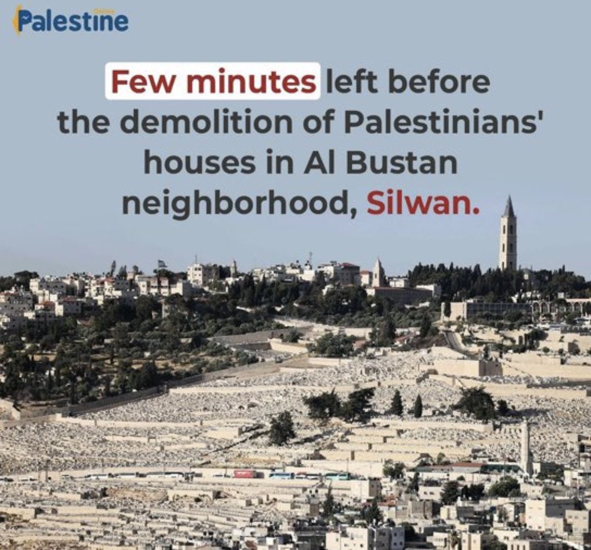This is happening in Palestine right now.