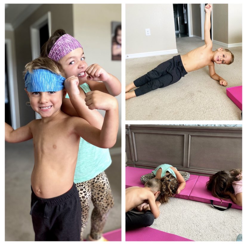 Peaker4Life's tweet photo. My 3️⃣ #MiniPeakers completed #MPC2021 M6C1S4 with me today &amp; even did some yoga afterwards! 🙌💪 @MyPeakChallenge @SamHeughan @fitmooney @CoachValbo https://t.co/clGMSgf8Iw
