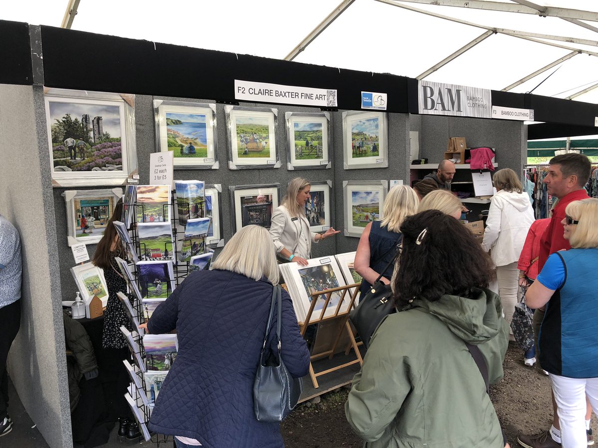 WTYIndustry's tweet photo. Great to see lots of interest in our official @letouryorkshire artist @ClaireBaxterArt stand at this week’s Homes and Gardens show in the beautiful grounds of @ripleycastle 
#ReopenRecoverRebuild #Events #yorkshire #yorkshiretogether https://t.co/NOpSI7WNTV