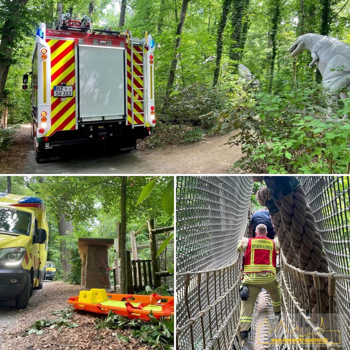 fwbautzen's tweet photo. ➕ Personenrettung ➕

27.06.2021, 13.12 Uhr
Saurierpark
Großwelka-Bautzen

Gemeinsam mit den Kleinwelkaer Kameraden retteten wir unter Zuhilfenahme einer Schleifkorbtrage ein junges Mädchen, welches im Klettergerüst gestürzt war. 

#imEinsatzfuerBautzen https://t.co/LLoMvFnfQx