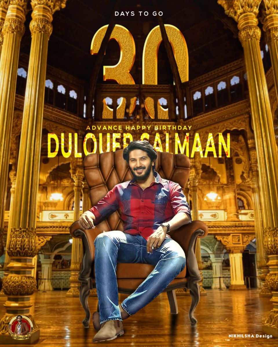 Here's the 30 Days Countdown Poster For @dulQuer's Birthday ❤️

Design : @NIKHILSHADesign
Team : @kunjikkafans_

#DulquerBirthdayFest 🔥😍❤
#DulquerSalmaan