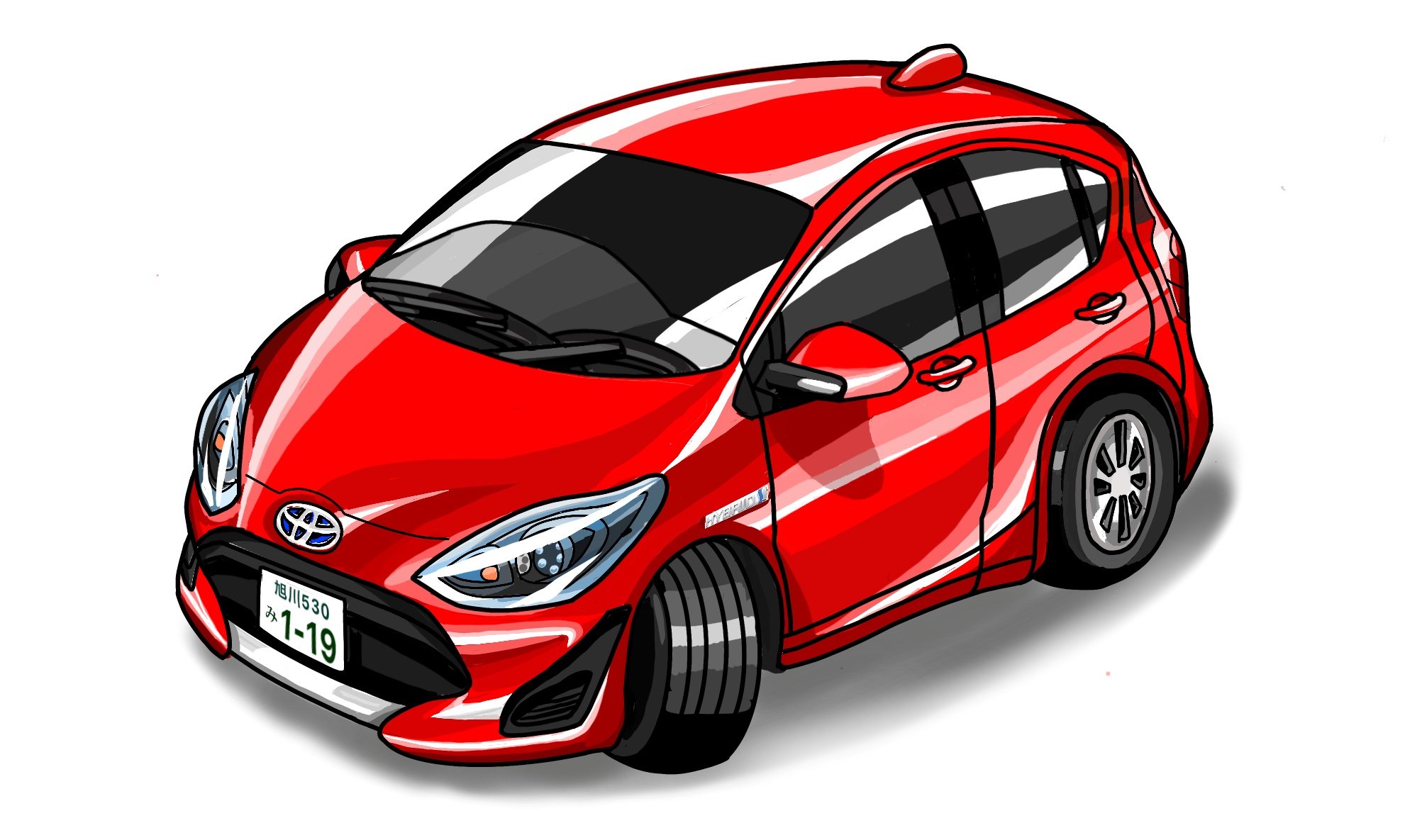 航空機と車のイラストレーター トヨタaquaのオリジナルイラスト作成のご依頼頂き 本日納車させて頂きました 真っ赤なaquaとても素敵ですね イラスト アクア Aqua トヨタ Toyota イラスト依頼 T Co Qnhtfarhow Twitter