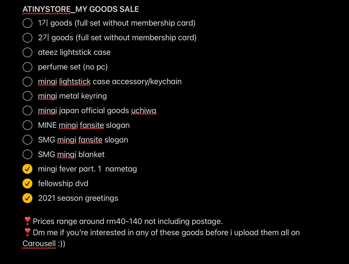 ‼️ UPDATED goods newly added!!
mingkis it’s your chance to add up your mingi goods💕