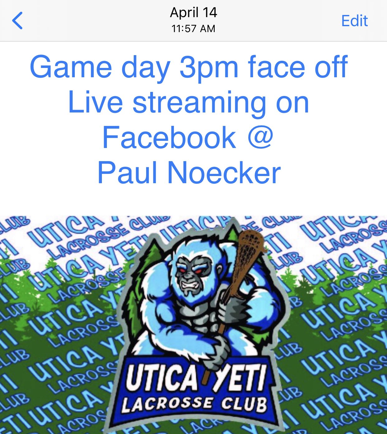 Utica Yeti Lacrosse Club on Twitter "https//t.co/0KrO3yYzjG" / Twitter