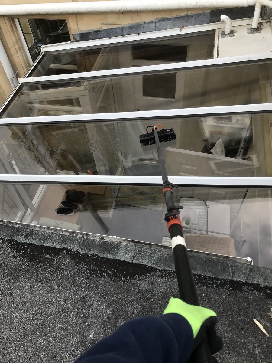 bathwindows's tweet image. Another satisfied customer in Bath. Cleaning of conservatory roof by #CleanandBright, giving you a better view.