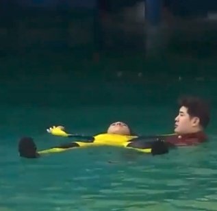 why does this look cute hes like a starfish 😆