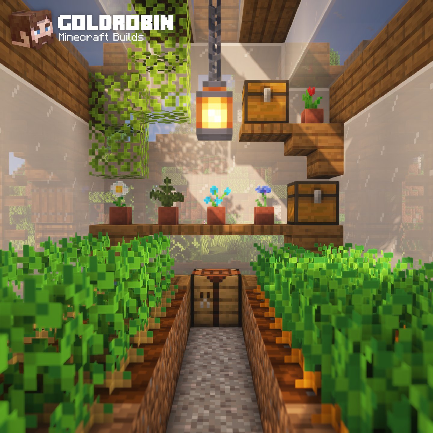 Goldrobin I Built A Greenhouse Minecraft Check Out My Tutorial T Co Hrl4cyxxwj Twitter