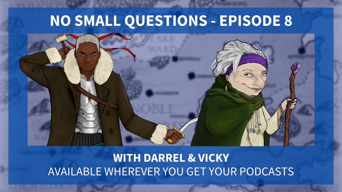 No Small Questions is out today, packed full of great #NoSmallRolls and #dnd chat with @darrel_bailey & @VickyGaskin1 and some insightful grilling from Superfan Hannah! 🎧 Listen here: pod.fo/e/d5cea #ttrpg #ttrpgfamily #dungeonsanddragons #5e