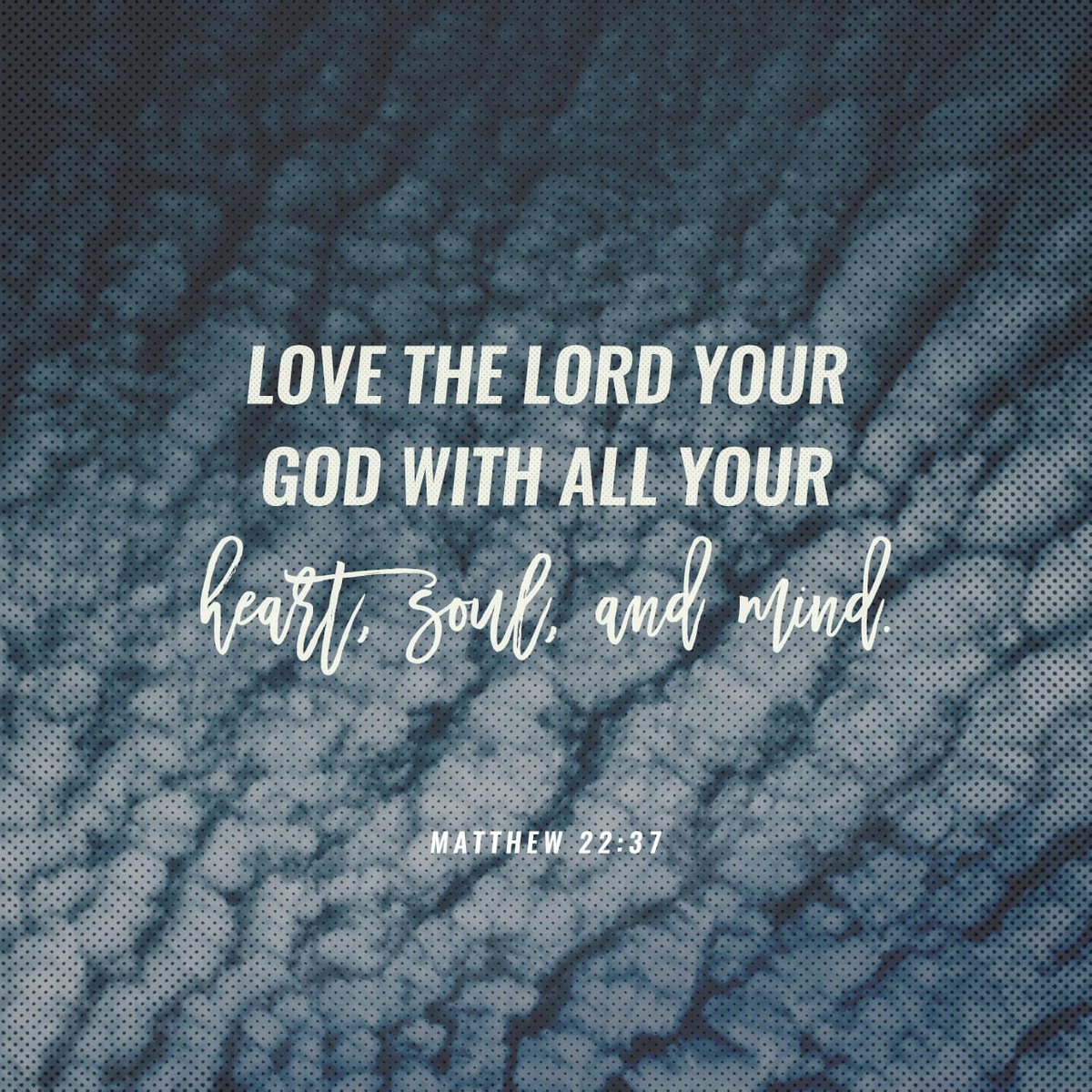 blountrn100's tweet photo. Jesus answered, “ ‘Love the Lord your God with all your heart, all your soul, and all your mind.’  This is the first and most important command. And the second command is like the first: ‘Love your neighbor as you love yourself.’
Matthew 22:37-39 NCV

https://t.co/Xj3hEKRe7j https://t.co/0WMtPgQECa