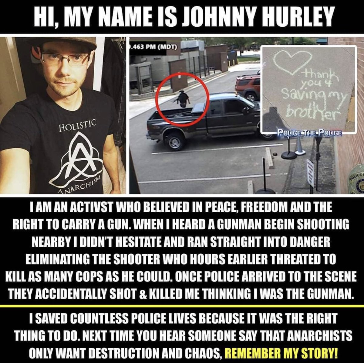 He was apart of the WeAreChange and he will not be forgotten!