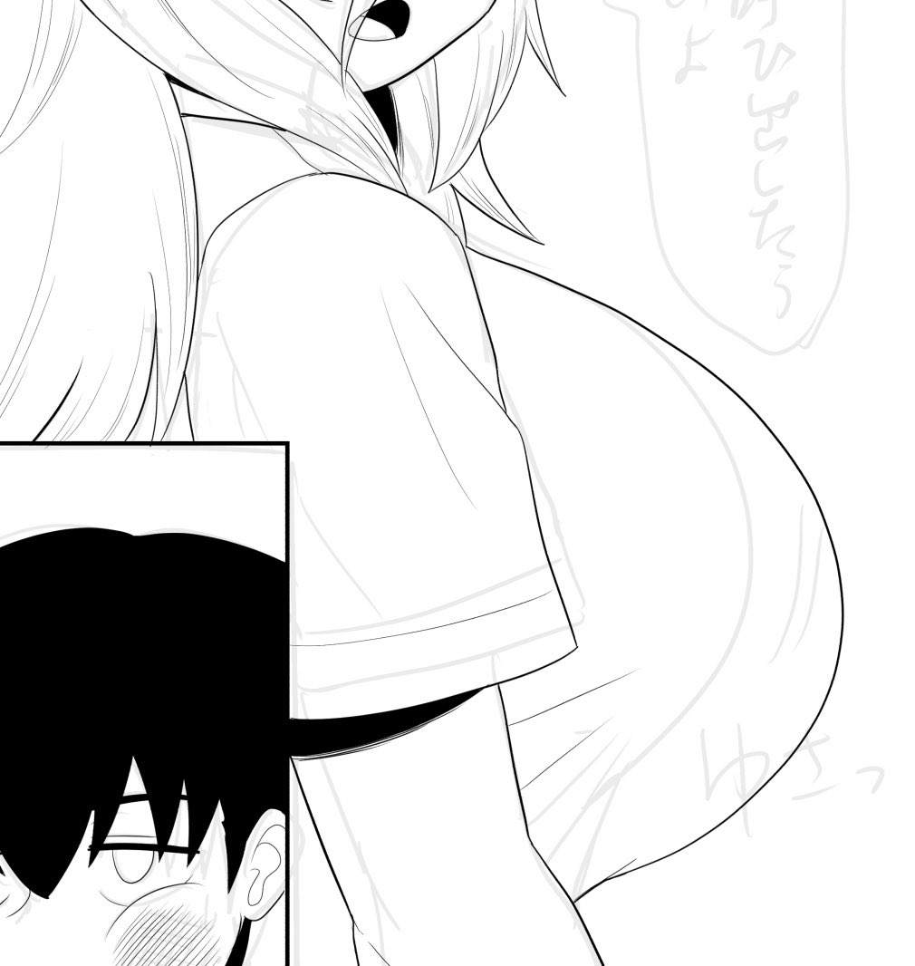 下書きとペン入れの乳の差 