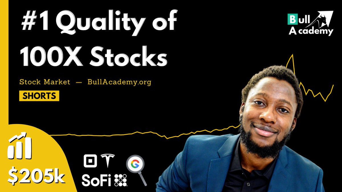 Want 100X Stocks? Look for Long-term Optionality - Here's How 

#StockMarket #Investing #LongTerm #BullMentality #BullAcademy

🔗👉🏾💸 youtube.com/watch?v=K7uWQd…  💸👈🏾🔗