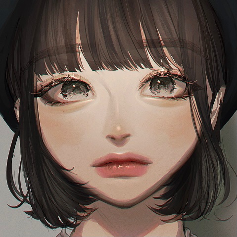 1girl solo portrait looking at viewer bangs short hair closed mouth  illustration images