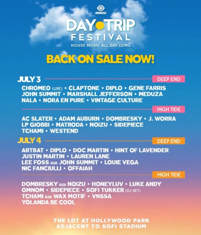 discoNguac's tweet photo. I have a Sunday, July 4th @daytripla ticket!! Someone please get it off my hands!! Or come with lol (?) https://t.co/INxz5cDgCA