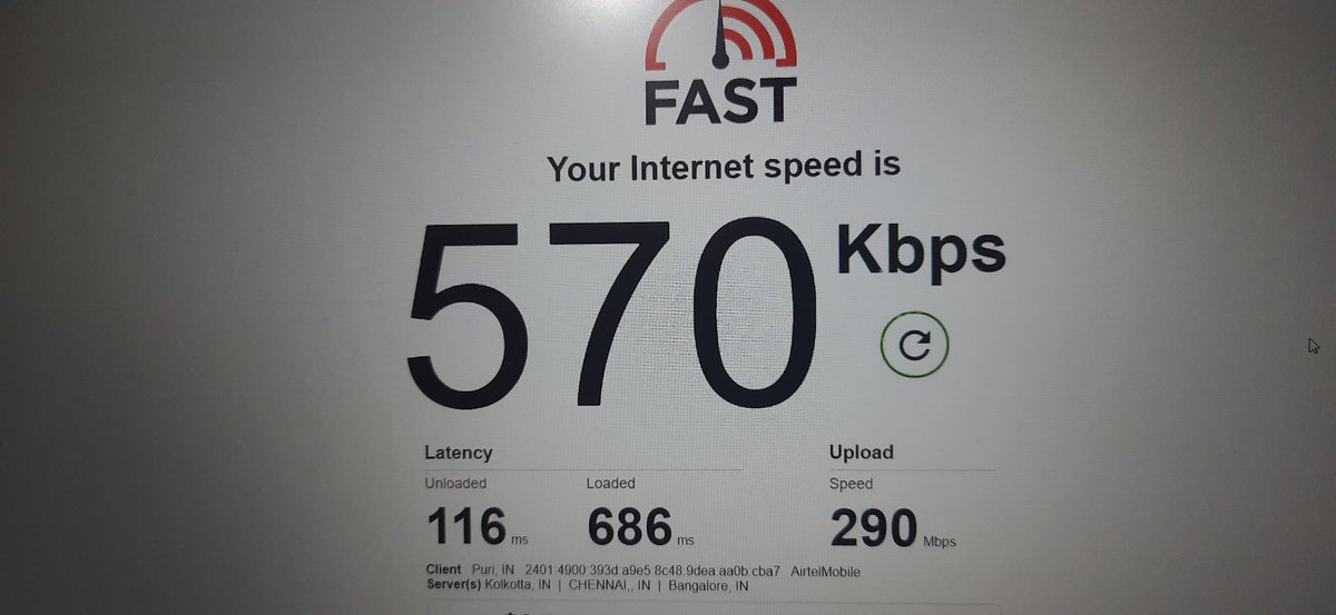 jublli_4u's tweet photo. @Airtel_Presence Currently net speed https://t.co/lrMD9C2URj