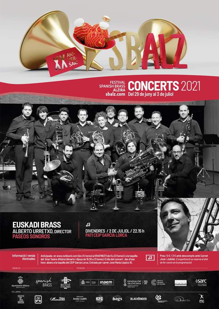 euskadibrass's tweet photo. Con el trabajo bien hecho y con la buena energía que transmite este grupo con cada artista que lo compone, solo pueden pasar cosa buenas. Mañana en Eibar con nuestr@s jóvenes de la EIO y el día 2 en SBALZ, festival de Spanish Brass en Alzira-Valencia. https://t.co/Tsqdbggz82