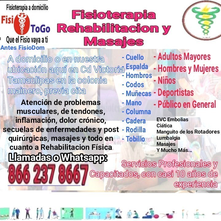 SLuis31's tweet photo. #Fisioterapia #Rehabilitación #CdVictoria 
A domicilio o en nuestras ubicaciones aquí en Cd Victoria Tamaulipas previa cita https://t.co/GiYgK4FhnK