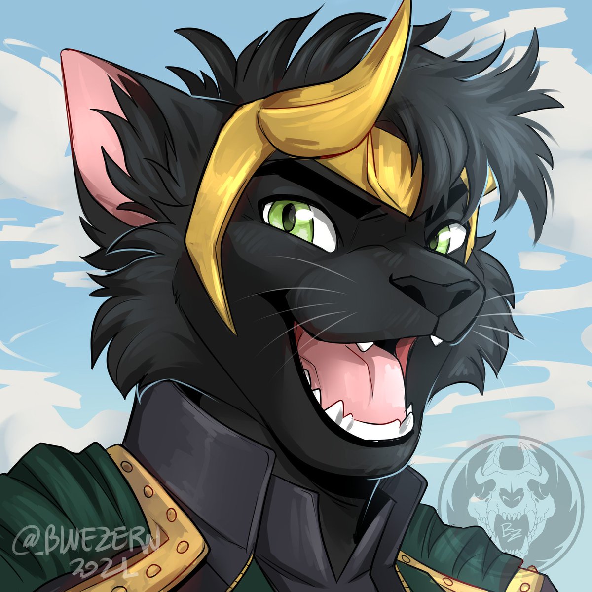_BlueZeru's tweet photo. Loki icon commissions for @RedRookShep and @logicalpoptarts https://t.co/joAhBcpWyl