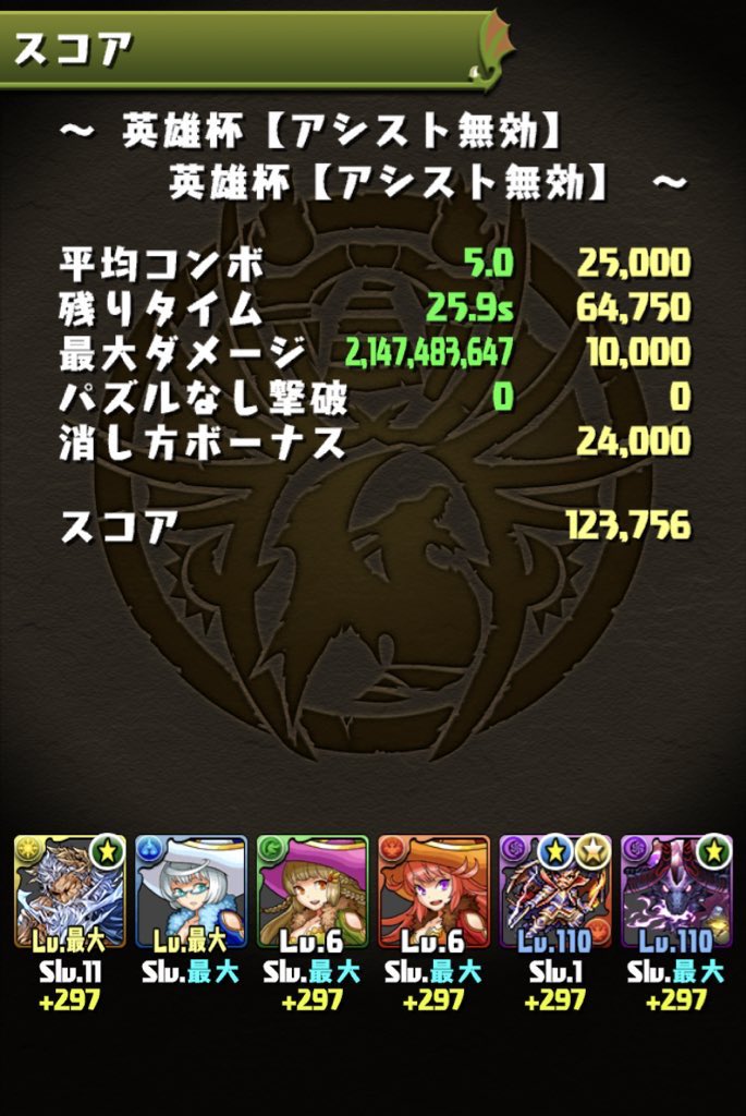 パズドラ ランキングダンジョン 英雄杯 アシスト無効 終了 王冠ボーダーは117 252点 パズ速 パズドラ情報まとめ