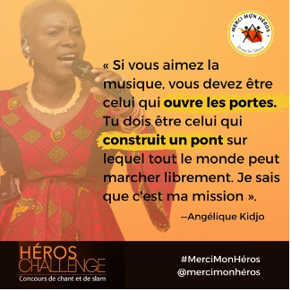 La mama Engelique Kidjo nous parle. 

Lien chant : we.tl/t-YgNMZtM2Db
Lien slam : we.tl/t-ohqZkK6yTd

Cliquez ici pour plus d'infos : tinyurl.com/Merci-Mon-Hero…
Allez-y nos héroïnes et nos héros. 
#MerciMonHeros  #BrisezLesTabous #HerosChallenge