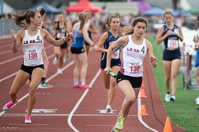 LaSalleTrack's tweet photo. The meet started with a first place finish from the 4x800m relay team, the same team that won indoors the past two years.  The team of Caty Clements, Julia D'Amico, Caroline Williams, and Caroline Cummings ran 9:30.44 in a controlled effort to take the W https://t.co/zedI5Zrhd7