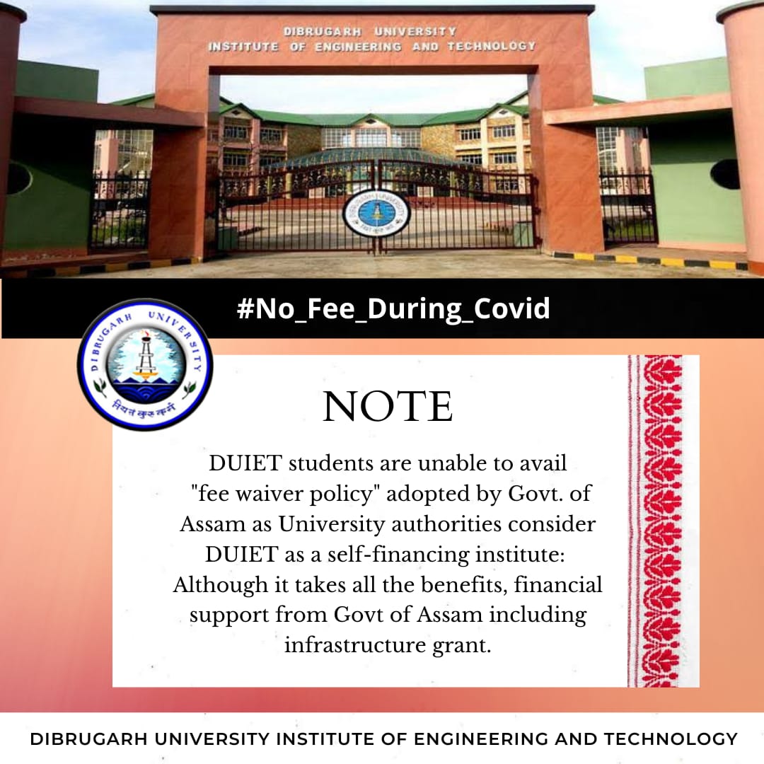 RohanAlom3's tweet photo. #DUIET
#ReviseDUIETFee
#FeeRelaxation
#ReduceDUIETFees
#Dibrugarh_University
@himantabiswa
@ranojpegu
@CMOfficeAssam
@guwahatiplus @indiatvnews @LiveLawlndia @assamtribuneoff
@indiacom @TimesNow @livemint @htTweets @ANI @PragNews @News18Northeast @DY365 @NewsLiveGhy https://t.co/hoJQh2d3yu