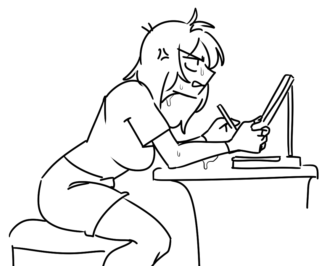 It's getting pretty hot these days, so I'm getting frustrated while working on my illustrations. 