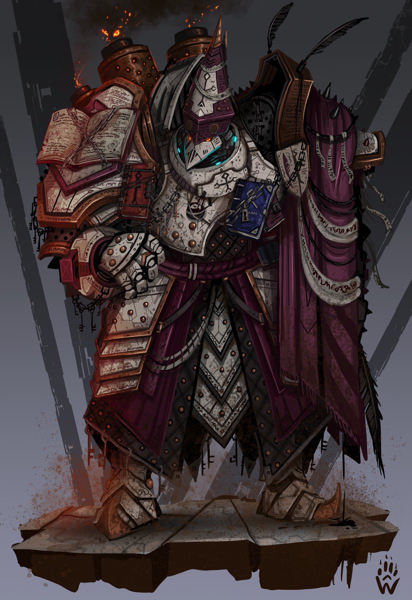 WolfdawgArt's tweet photo. "In the name of the Public library of the Protectorate, you're under arrest...My Lord."
"I AM the LIBRARY"
#warmachine #fanart #conceptart #protectorateofmenoth https://t.co/UOrgtYS7ie