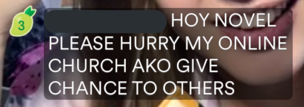 Butterballzzz_'s tweet photo. Hi girl, sorry i can’t tolerate you, sana di mo nalang sinabi na a-attend ka ng online church kung susundan mo ng ganyan na bilisan at para mabigyan ng chance yung others. Nakakahiya ka, ang basura ng ugali mo, uma-attend ka pa naman tas ganyan? Big yuck to u! 🤮🤮🤮 https://t.co/66DB1eZ2OF