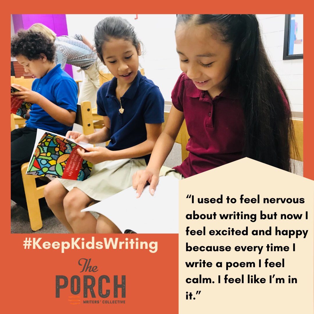 Knowledge. Excitement. Confidence! We can’t wait to show you all the ways we #keepkidswriting this summer at camp. Come join us! 📒✍️ #youthworkshops #summercamp2021

porchtn.org/programs/youth…