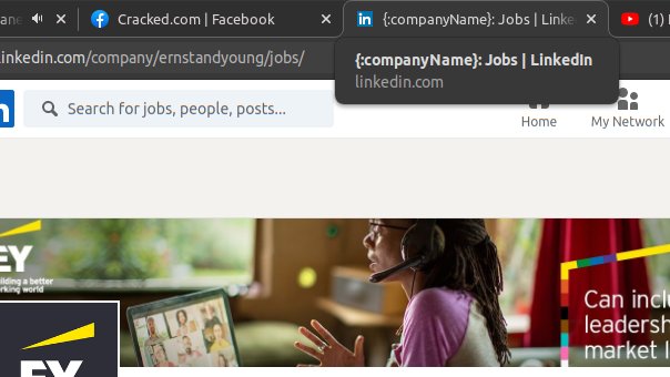 Plstpo's tweet photo. Apparently LinkedIn company Jobs pages has some variable name place issue. Check the tab. 😛
#linkedin #linked https://t.co/i8kxjTEyiA