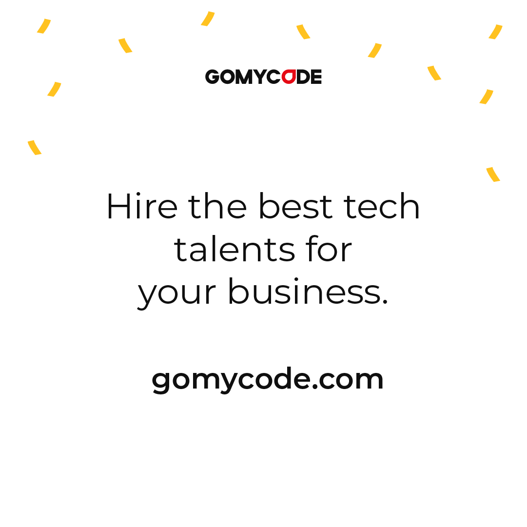 GomycodeE's tweet image. Latest additions to our +100 GOMYCODE hiring partners worldwide. Egyptian GOMYCODERS, here we come!
#tech #innovation #futureofwork #gomycode #gomycodeinegypt #community #learning #hiring