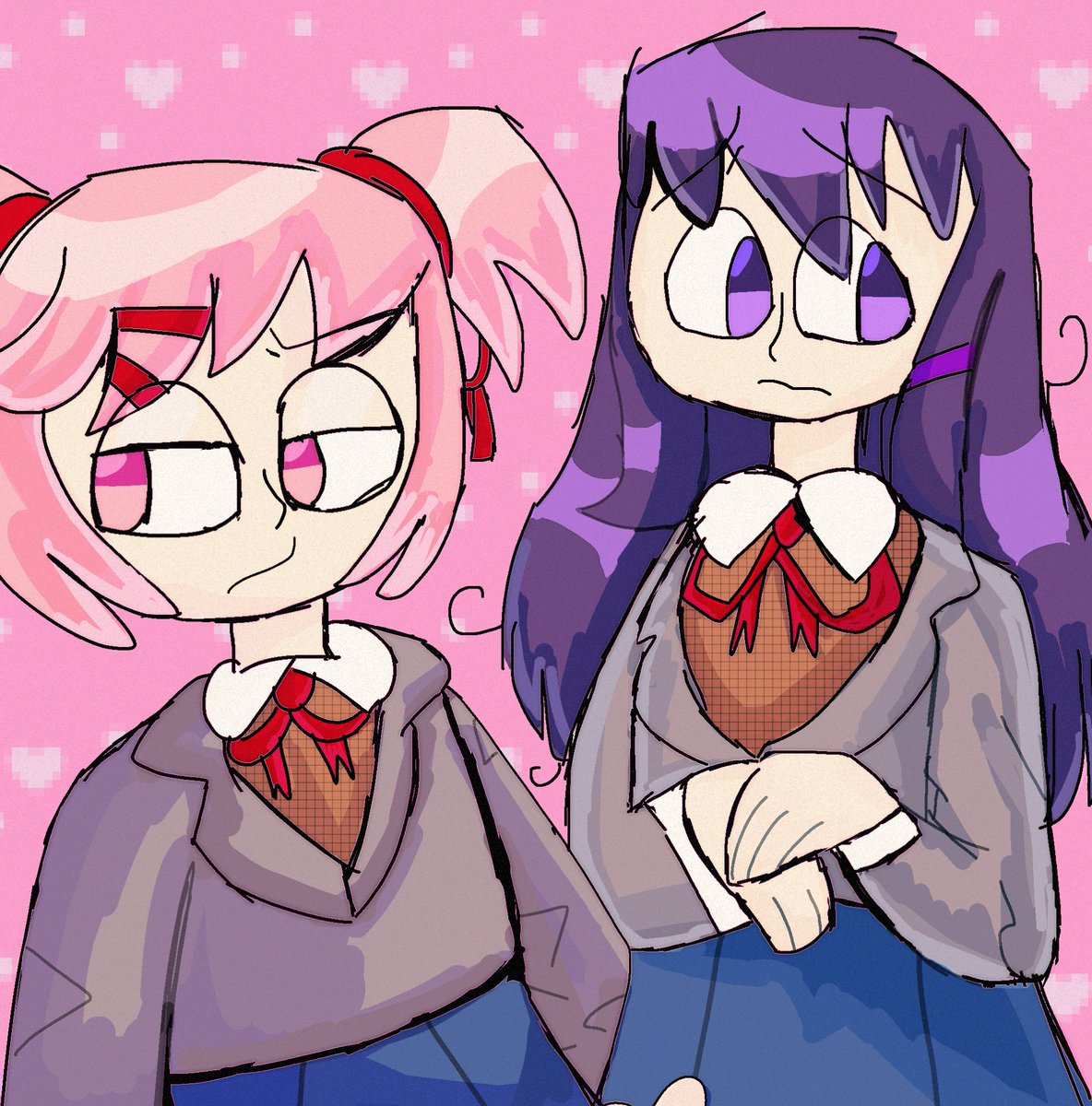 zimloaf's tweet image. yuri ddlc , ddlc , horror 

my beloveds 😢 
#ddlc