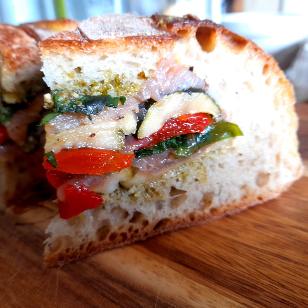 Ivycottagebaker's tweet photo. When life gives you a spare #sourdough make #panecunzatu #panbagnat #microbakery #edenvalley #cumbria #notjustlakes #notjustbread #bread #realbread #breadheroes21 #food #breadporn #foodpairing #Sandwich ☺ https://t.co/nd5fF2vpap
