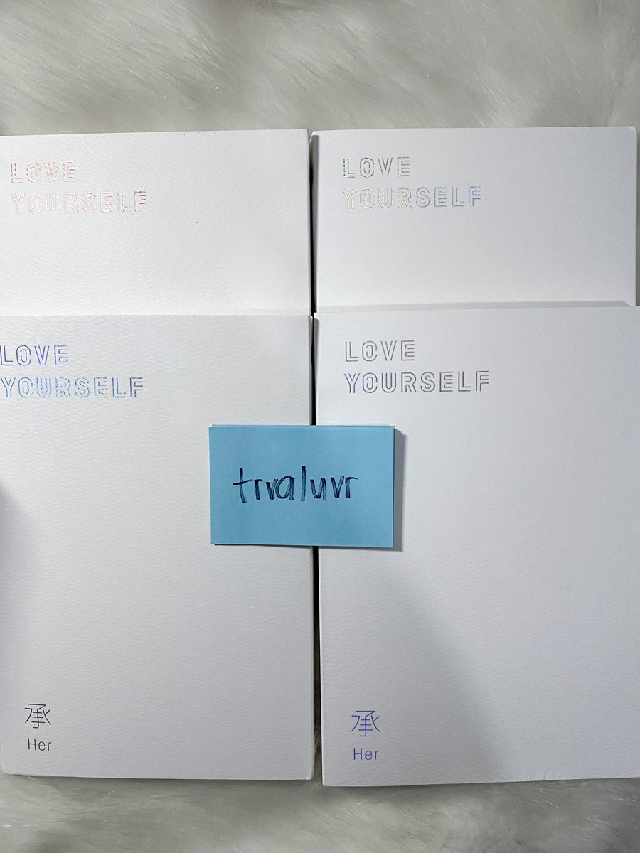 trvaluvr's tweet photo. #trvasells

wts lfb ph only 

bts love yourself her unsealed album set
P2000
- onhand
- complete inclusions except pc

dop: payo (prio) or 50% dp in 3 days, rembal 5 days after

bangtan ly official l o v e https://t.co/tnwawnI2jf