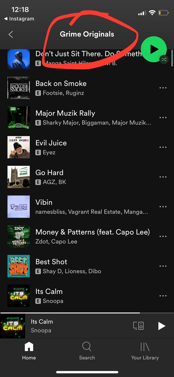 SnoopaOfficial's tweet photo. Big up @GrimeOriginals for featuring #ItsCalm on the Official GO Spotify Playlist!
Go follow the playlist and support the damn ting!👇
https://t.co/6J6leUxeYb
cc @DullahBeatz https://t.co/GxcNzRr26c