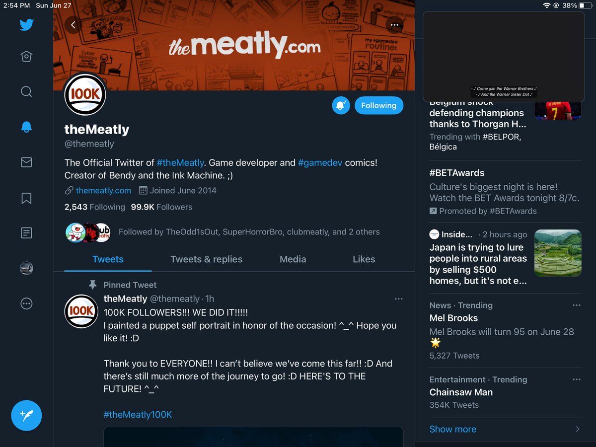BardiaG1's tweet photo. @themeatly For me it still says 99.99k https://t.co/X4av4MNXCf